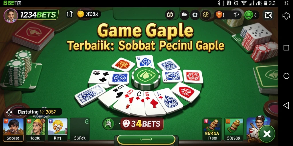 Tampilan menarik saat bermain gaple di 1234BETS.