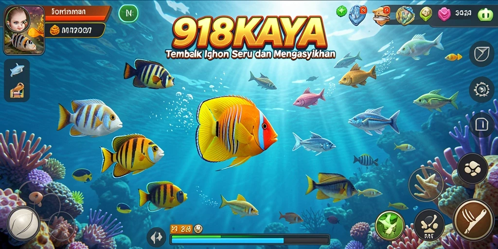Tampilan gameplay seru dari permainan Tembak Ikan 918KAYA.