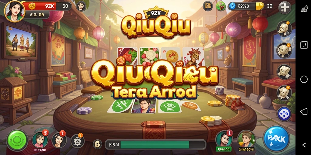 Tampilan gameplay QiuQiu yang menegangkan di 9ZK.