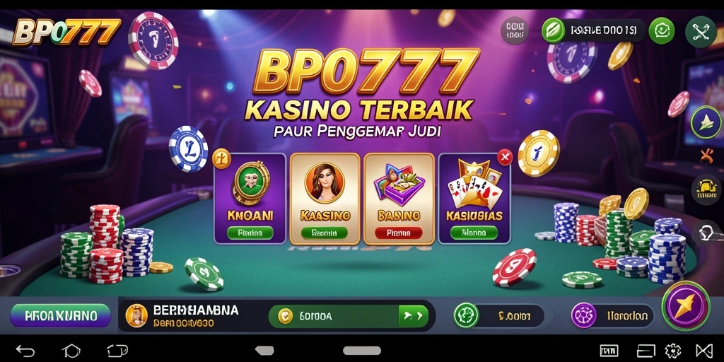 Tampilan utama BPO777 dengan gameplay kasino yang menawan.