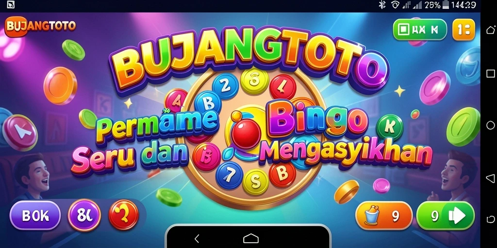 Tampilan permainan Bingo yang penuh warna dan seru di BUJANGTOTO.