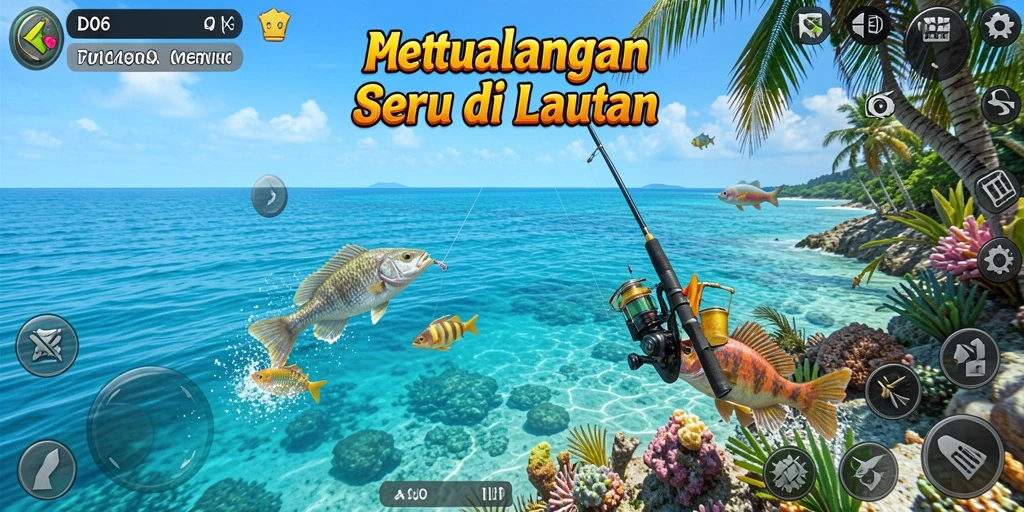 Tangkapan ikan yang menakjubkan dalam gameplay D06.