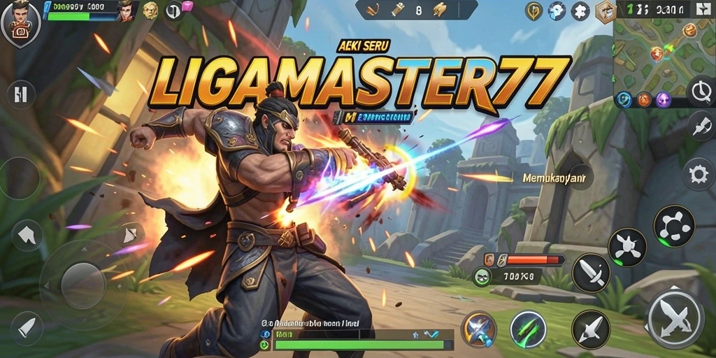 Gameplay seru LIGAMASTER77 dengan aksi mendebarkan.