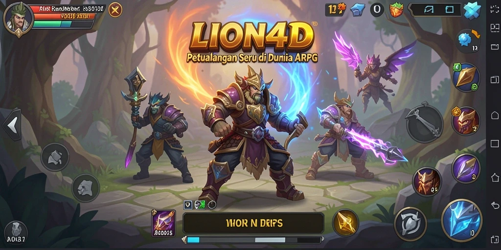 Screenshot gameplay LION4D dengan aksi petualangan seru