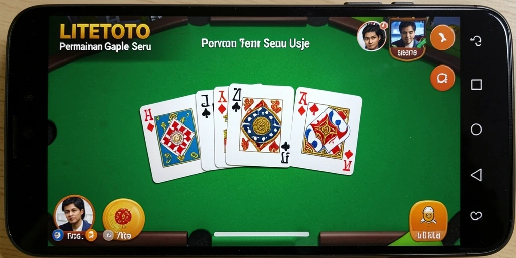 Screenshot LITETOTO menampilkan gameplay Gaple yang seru dan interaktif.