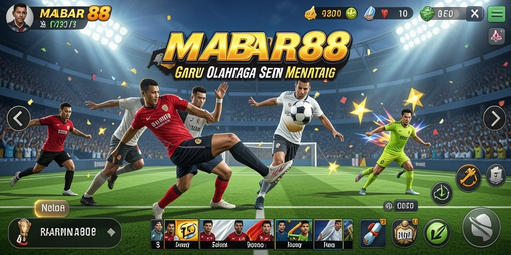 Tangkapan layar MABAR88 menampilkan aksi seru dalam gameplay olahraga.