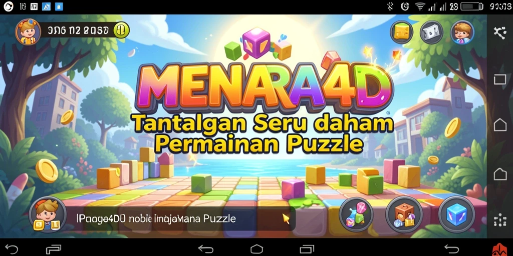 Tangkapan layar MENARA4D menampilkan momen seru saat menyelesaikan teka-teki.