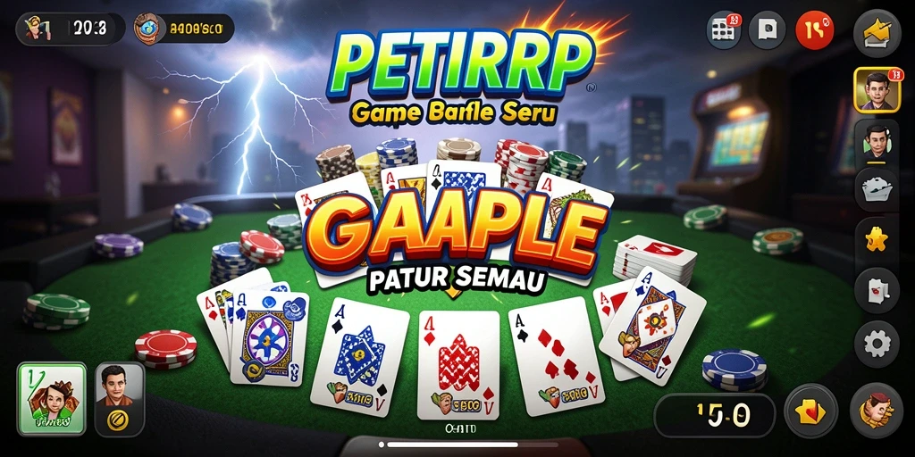 Tampilan gameplay seru dari permainan Gaple PETIRRP.
