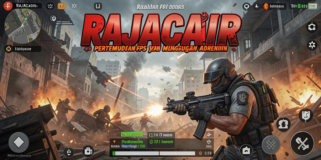 Gameplay menarik di RAJACAIR yang menampilkan aksi tembak-menembak.