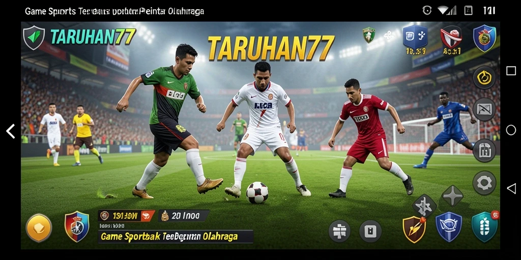 Screenshot TARUHAN77 menampilkan tampilan dinamis dari permainan olahraga.