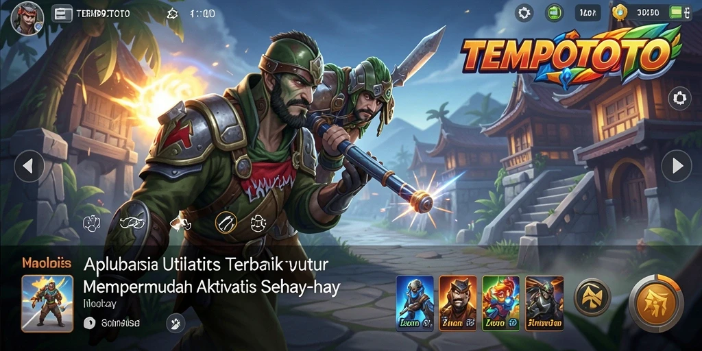 Tampilan antarmuka TEMPOTOTO yang sederhana dan fungsional.